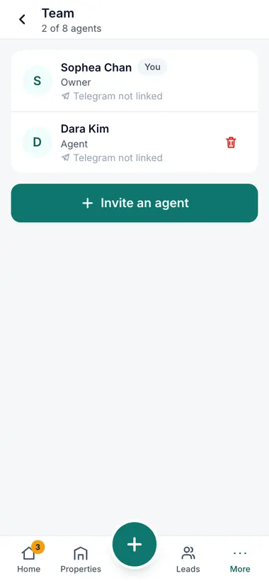 Invite agents