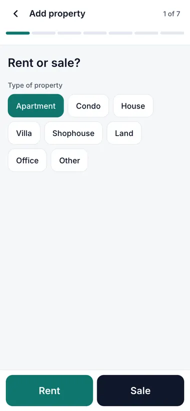 Rent or sale