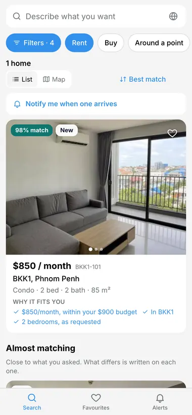 The client's own search