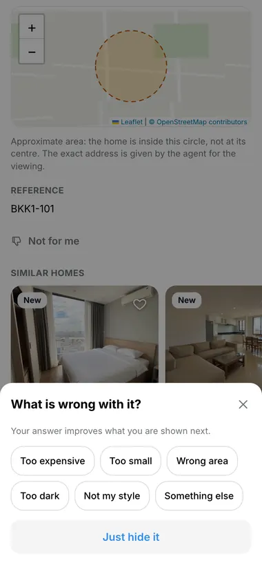 Not for me: the search learns